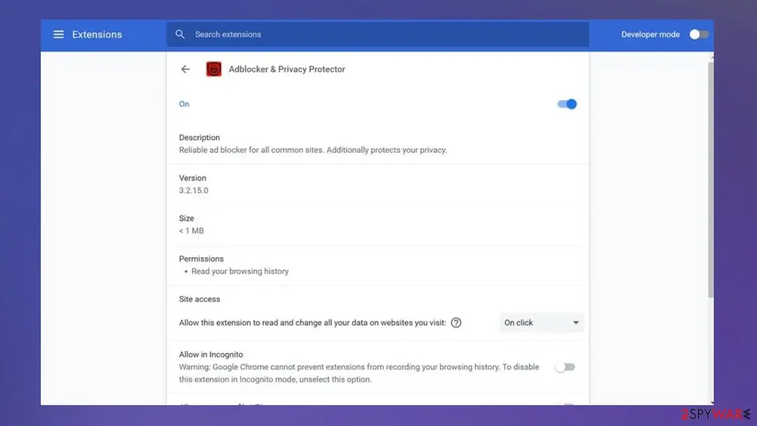 Adblocker & Privacy Protector: adblockerprivacy protector browser hijakcera