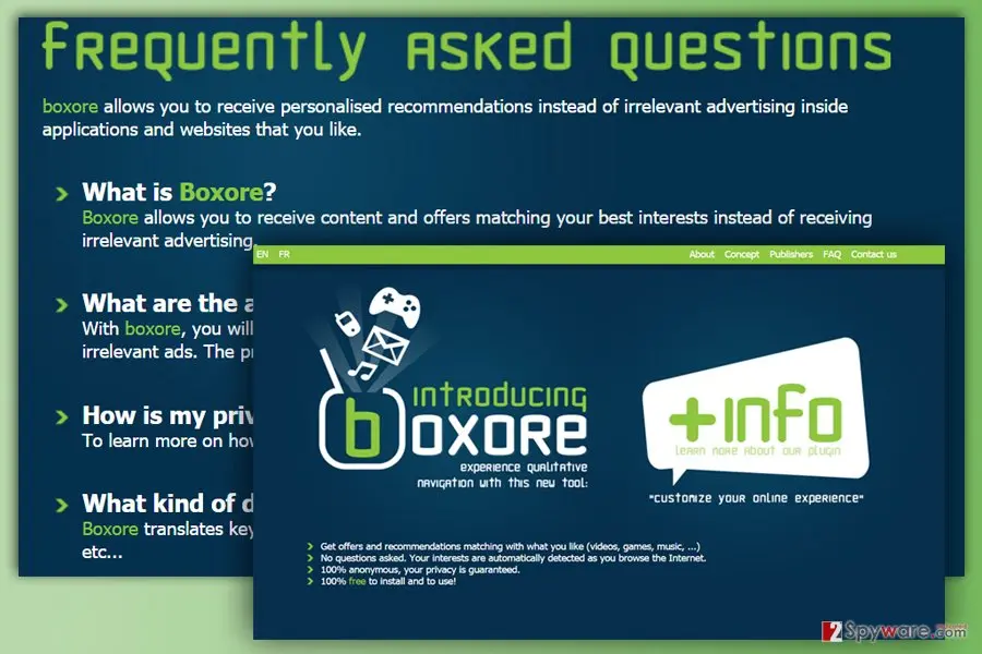Ads by Boxore: screenshot