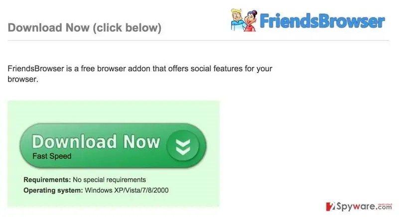 Ads by FriendsBrowser: screenshot