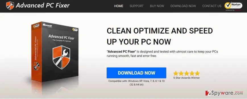 Advanced PC Fixer virus: screenshot