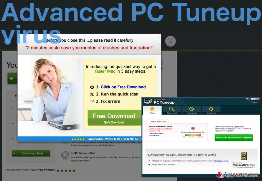 Advanced PC Tuneup virus: screenshot