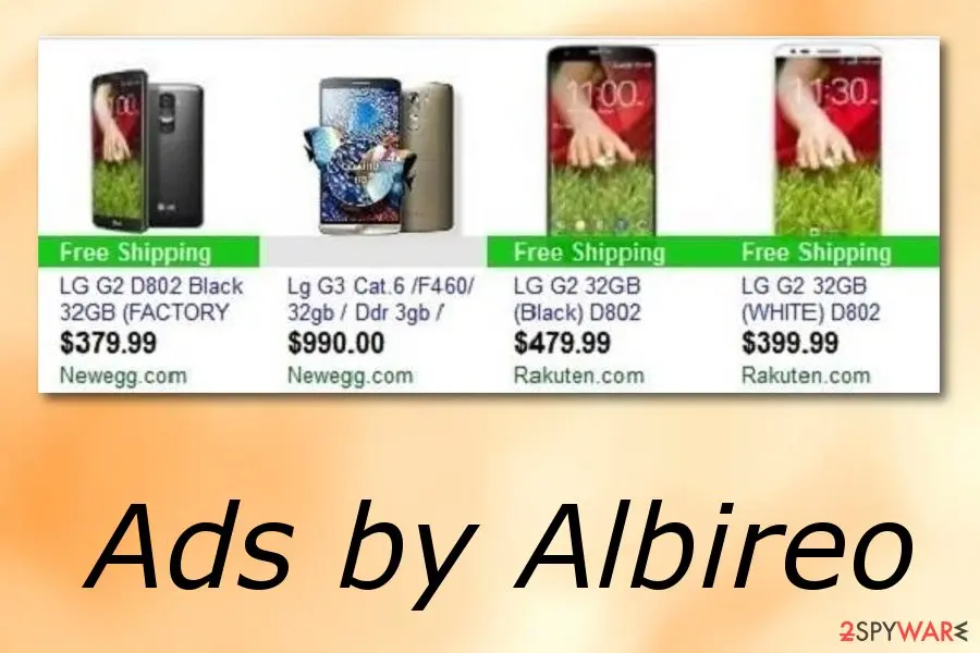 Screenshot of Albireo: adware