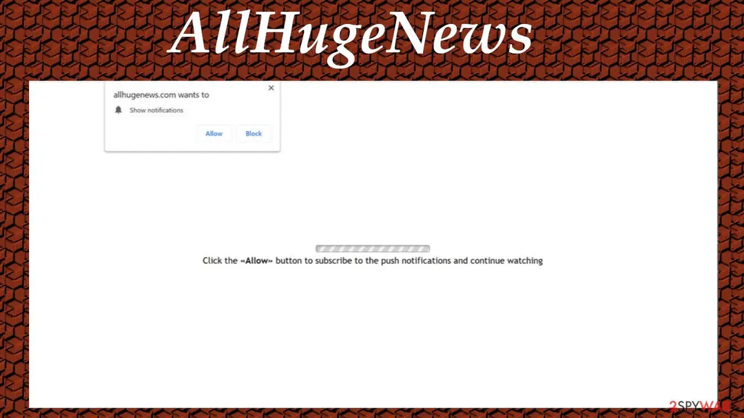 Screenshot of AllHugeNews: cover page