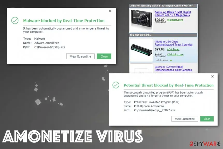 Screenshot of Amonetize: virus 1