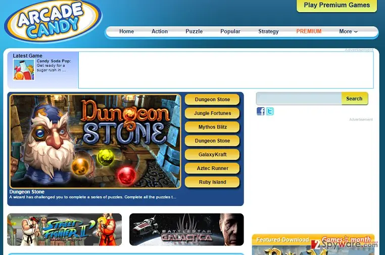 Arcade Candy ads: screenshot