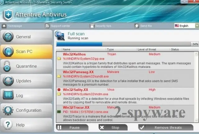 Screenshot of Attentive Antivirus: 1