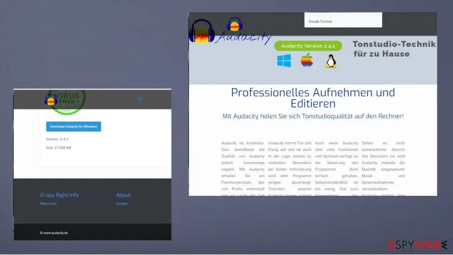 Audacity.de virus: audacity de virus