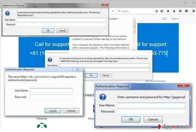 Authentication Required ads: authentication required pop up notifications