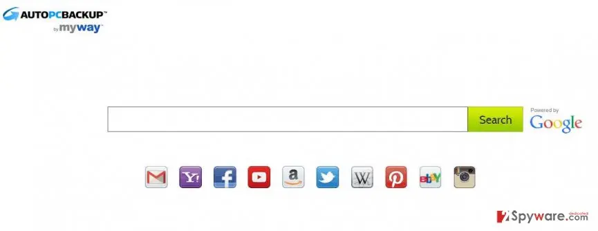 Auto PC Backup toolbar: autopcbackup