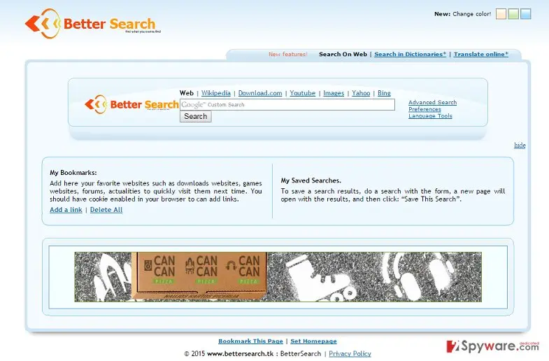 Screenshot of Bettersearch.tk: bettersearch tk