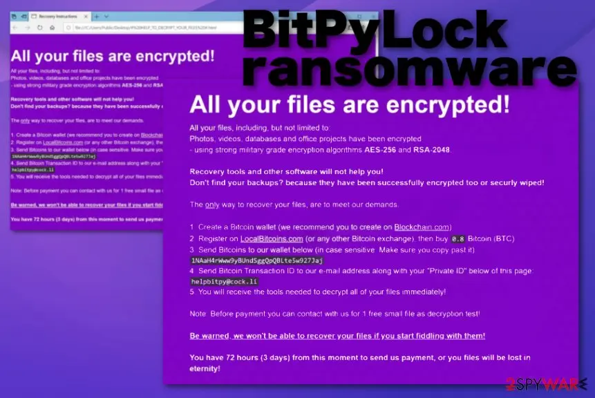 BitPyLock ransomware: bitpylock cryptovirus