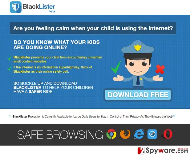 Screenshot of BlackLister Ads: 1