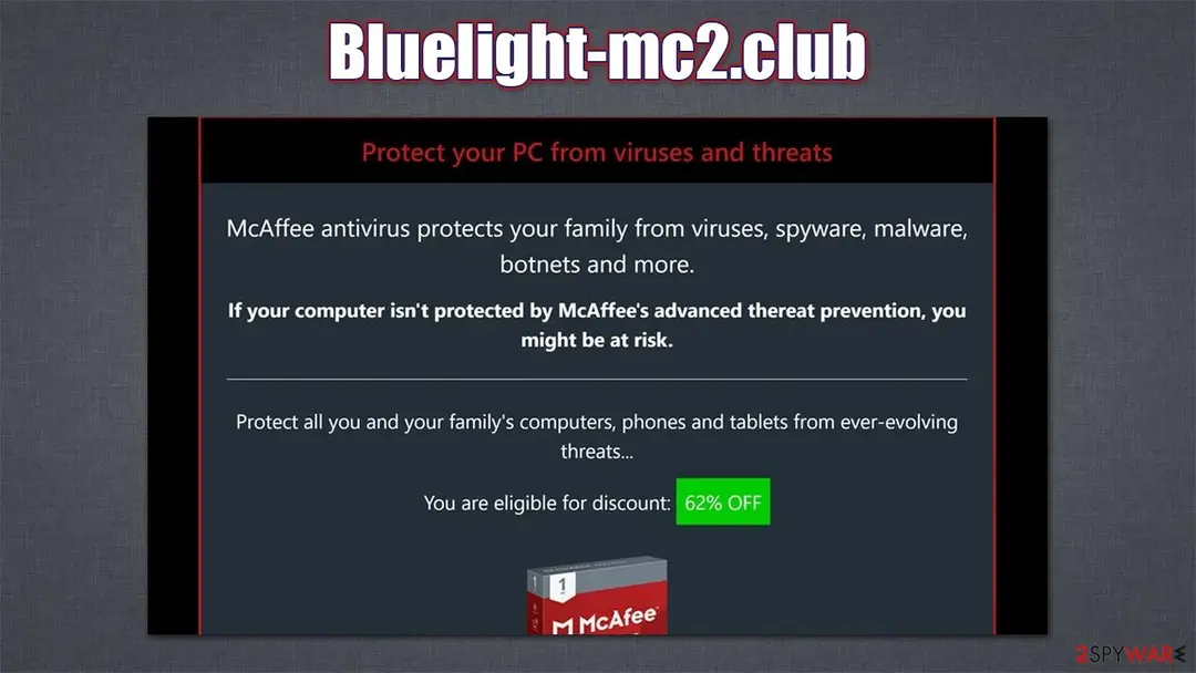 Bluelight-mc2.club, Bluelight-mc1.club, etc.: bluelight mc2 club ads