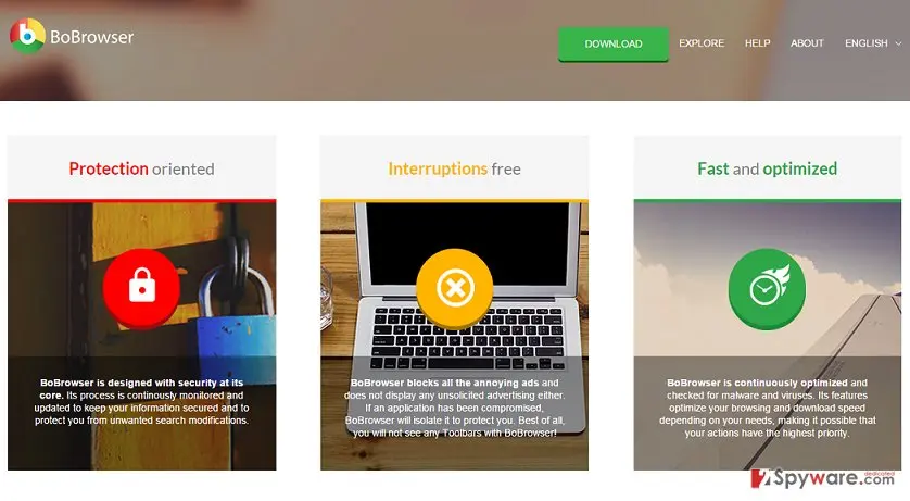 Screenshot of Bo: browser