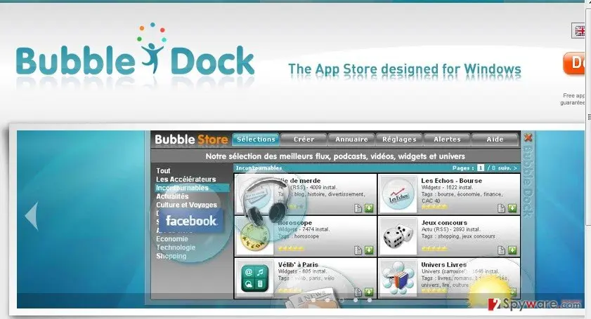 Screenshot of Bubble Dock: screenshot