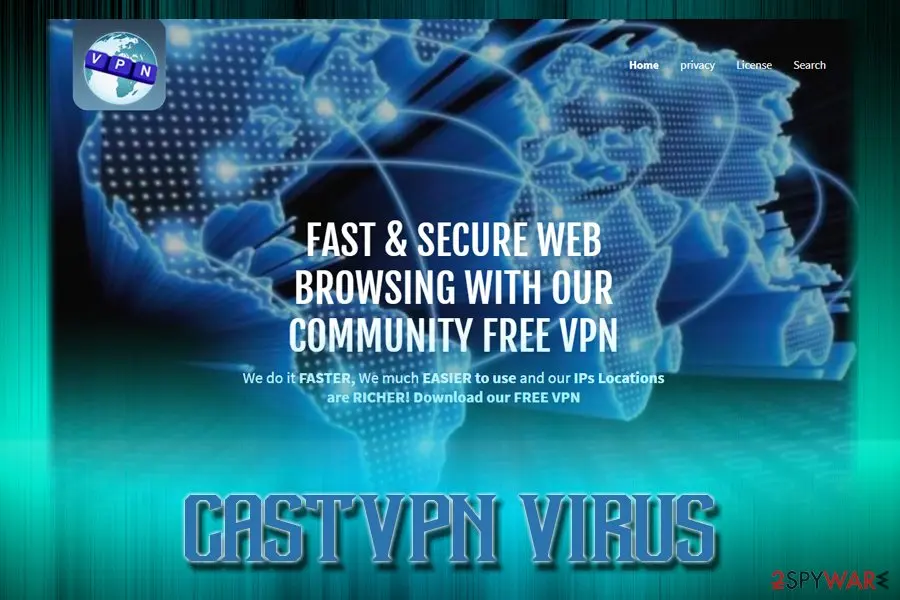CastVPN virus: browser hijacker adware