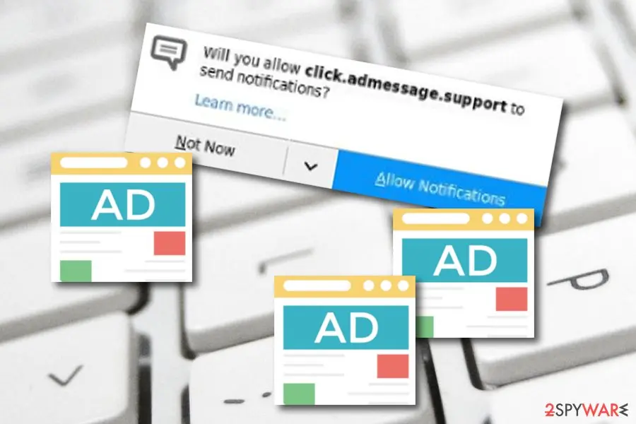 Click.admessage.support: click admessage support adware