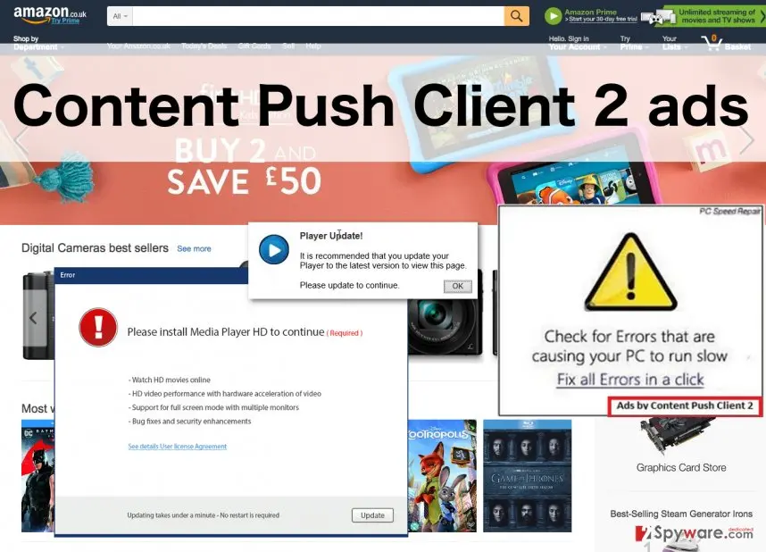 Content Push Client 2 ads: illustration