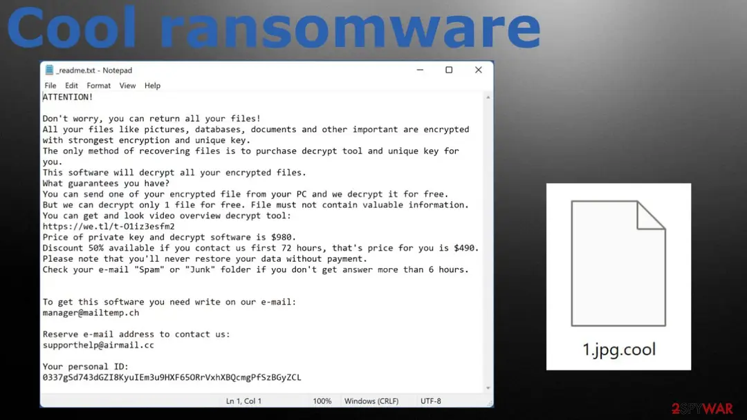 Cool virus: cool ransomware