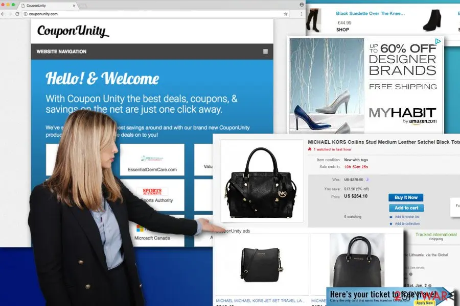 Screenshot of CouponUnity ads: screenshot