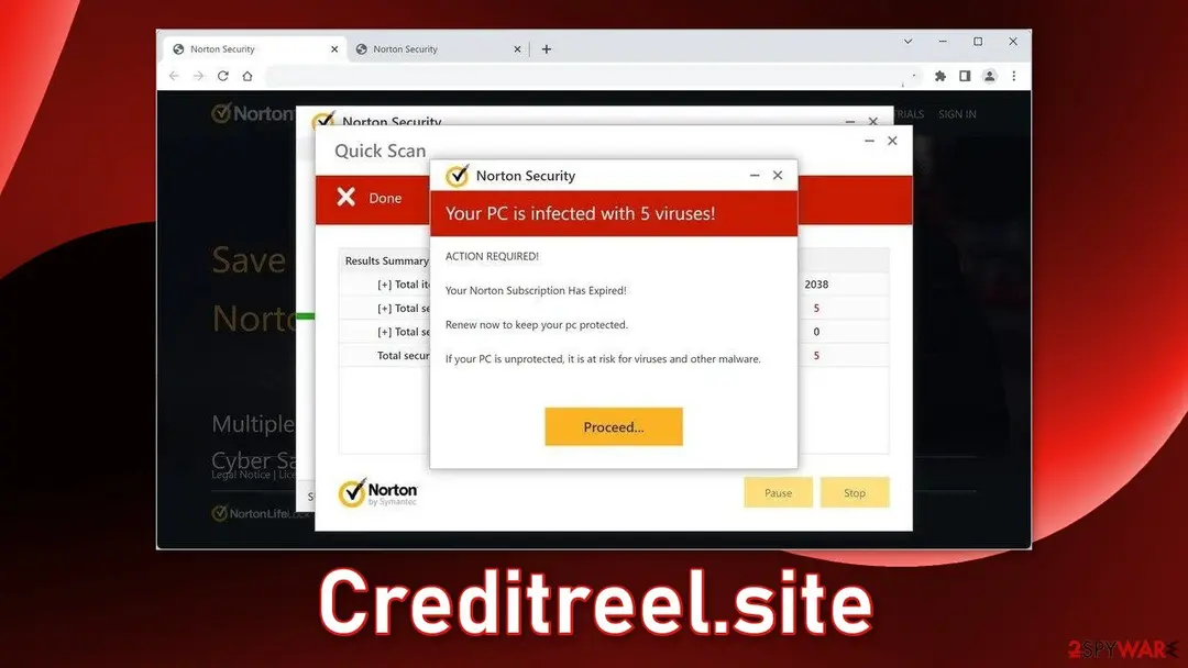 Screenshot of Creditreel.site: creditreel site