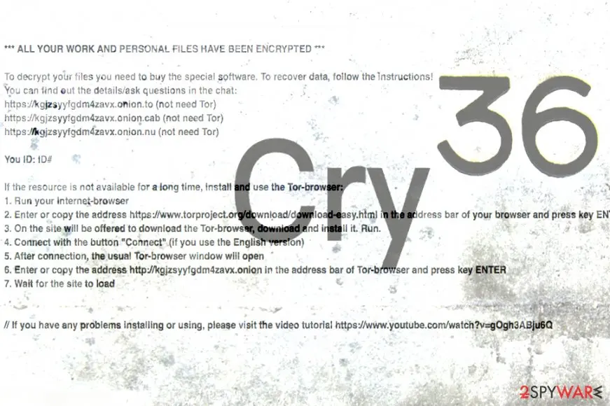 Cry36 ransomware virus: cry36 ransomware attack