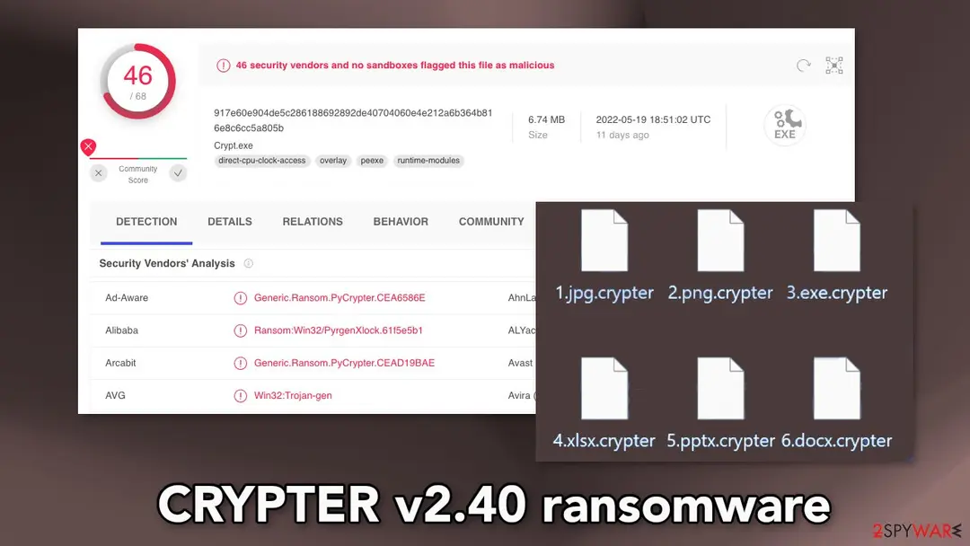 CRYPTER v2.40: crypter v2 40 ransomware