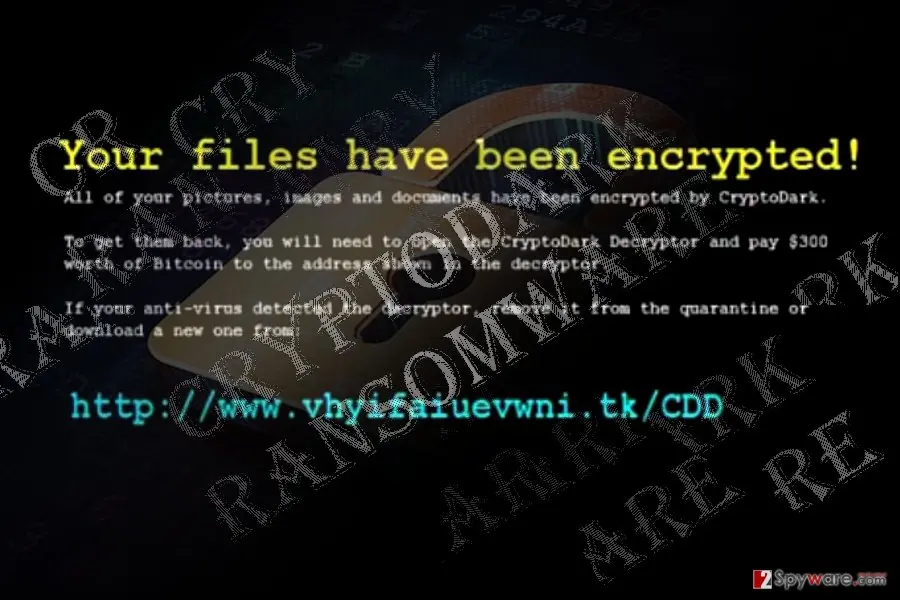 CryptoDark ransomware virus: crypto dark1