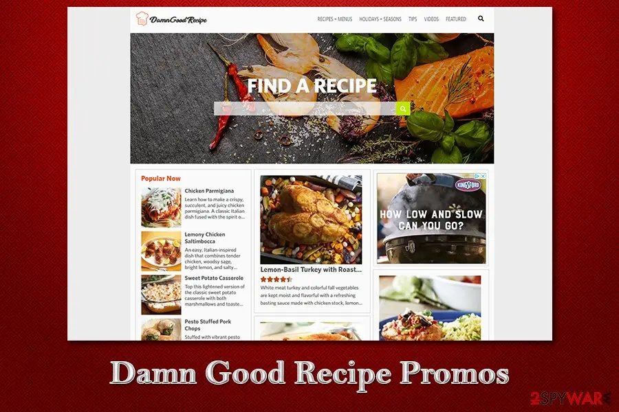 Damn Good Recipe Promos: adware