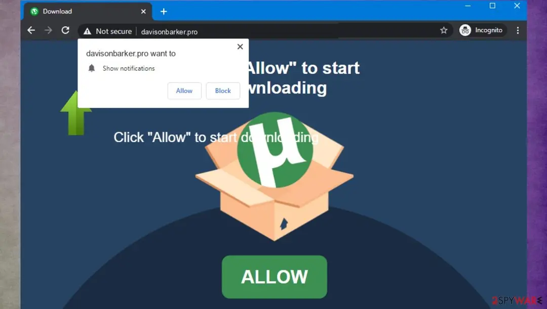 Davisonbarker.pro: davisonbarker pro adware