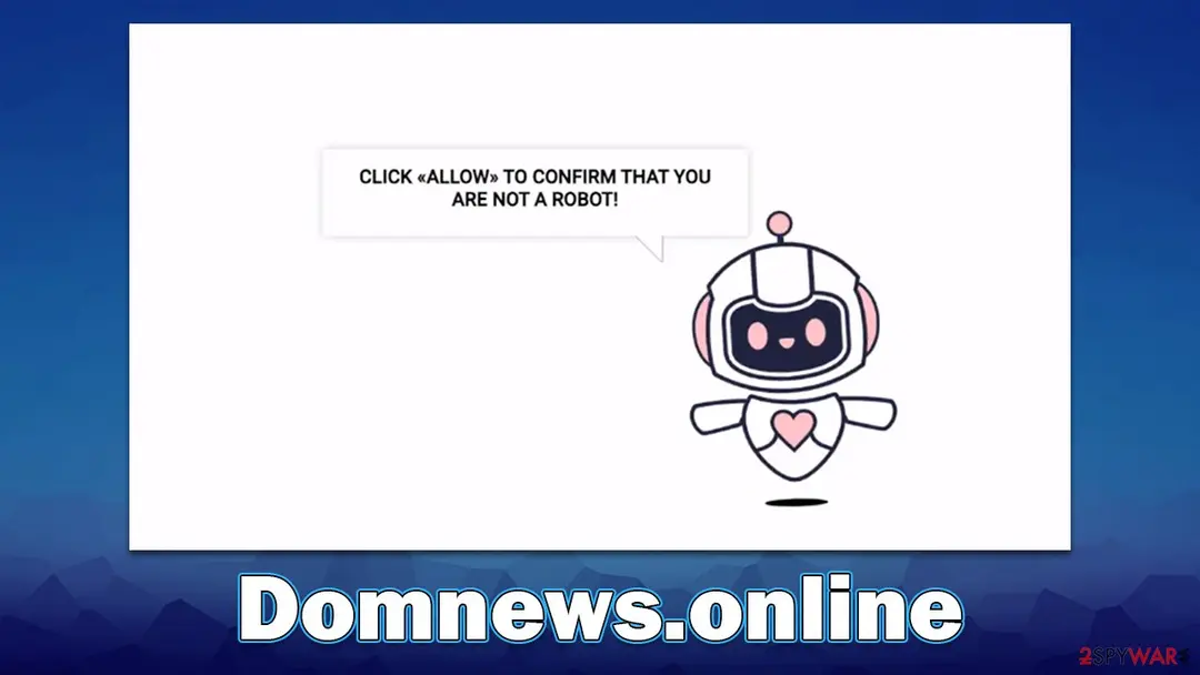 Domnews.online: domnews online push notification virus