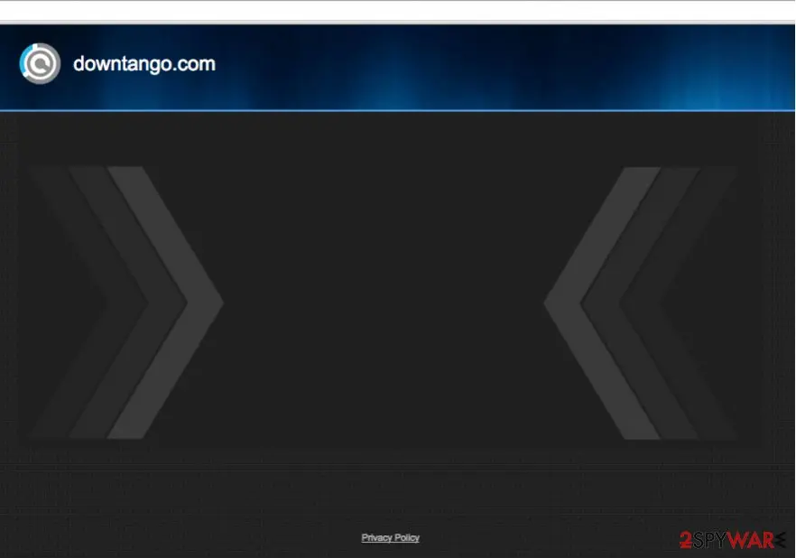DownTango: virus website screenshot