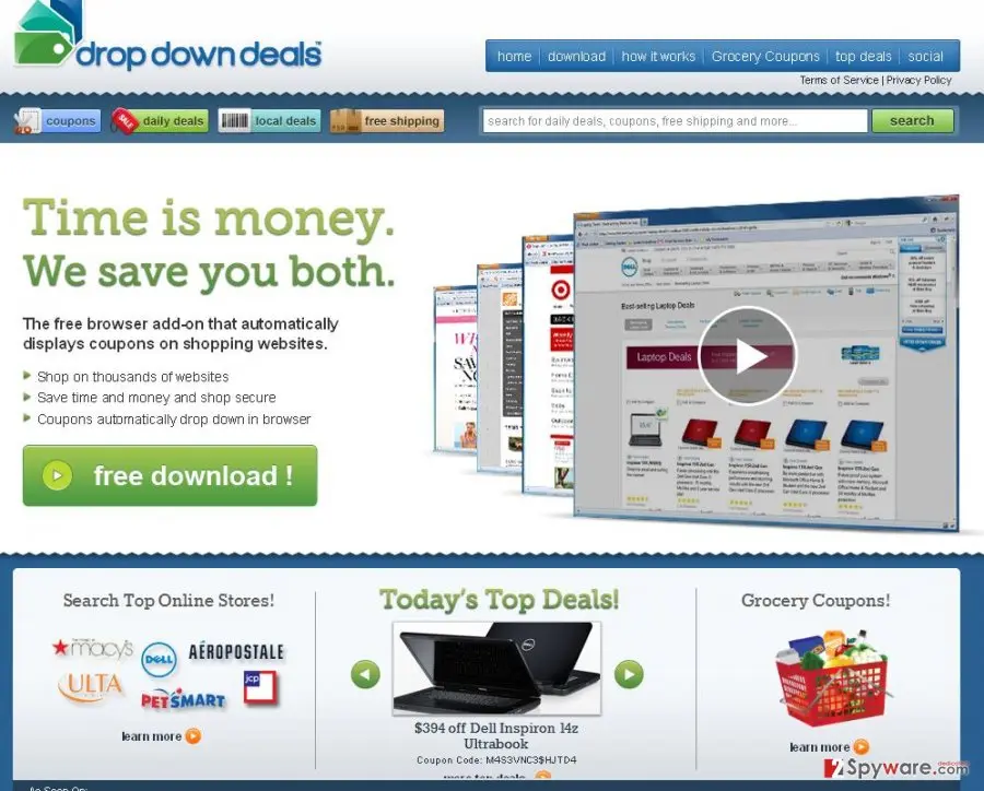 Screenshot of DropDownDeals: 1
