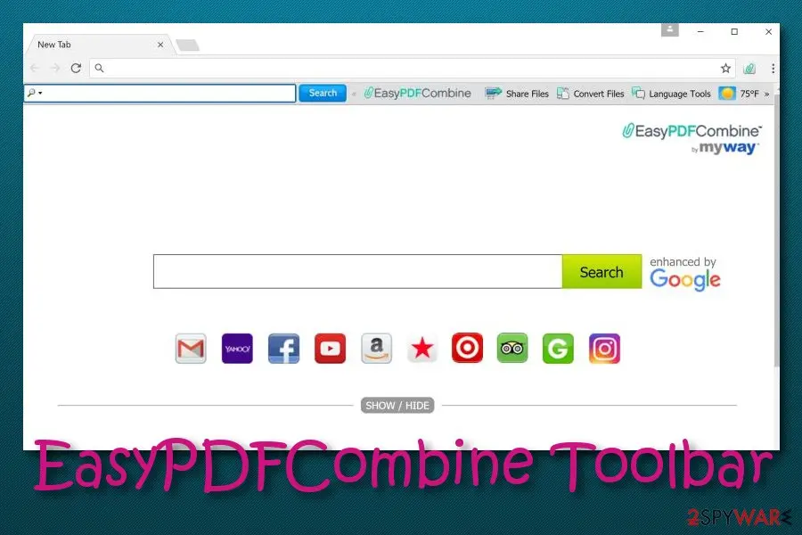 EasyPDFCombine Toolbar: easy pdf combine toolbar