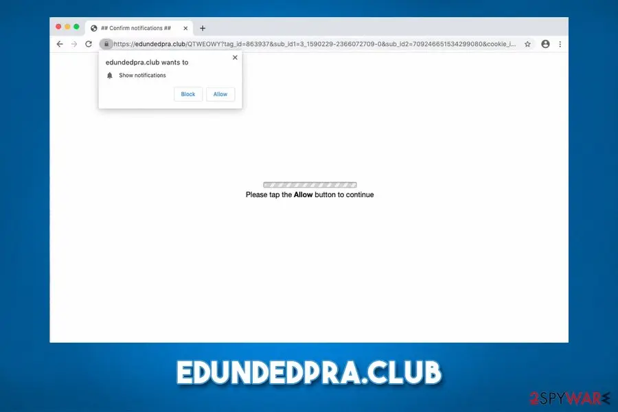 Edundedpra.club: edundedpra club push notification virus pop ups