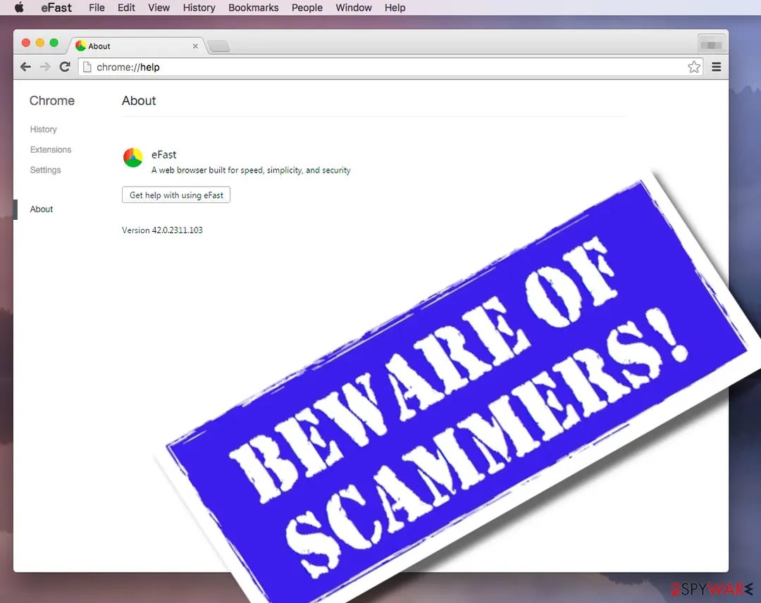 Screenshot of eFast: virus screenshot