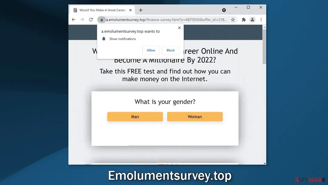 Screenshot of Emolumentsurvey.top: emolumentsurvey top
