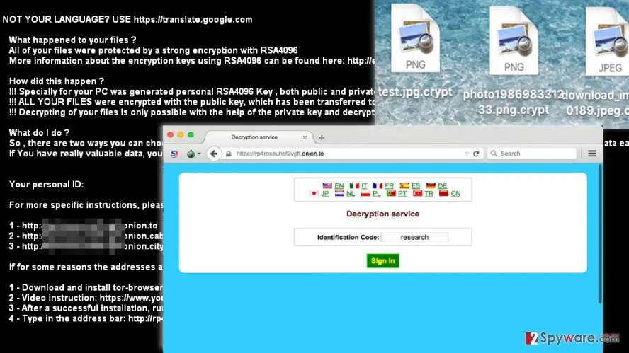 .crypt file extension virus: example of crypt file extension virus ransom note