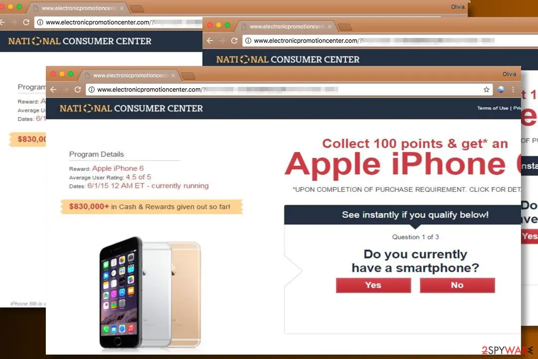National Consumer Center ads: examples of