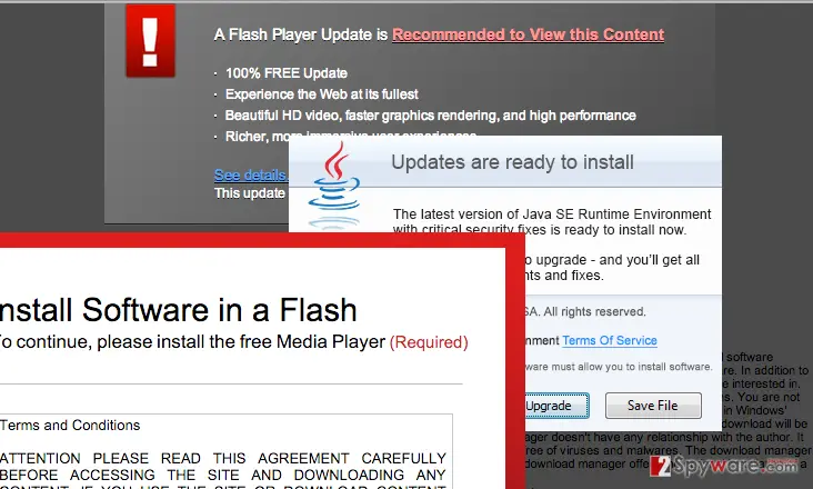 Backdoor.Teamviewer: fake update ads