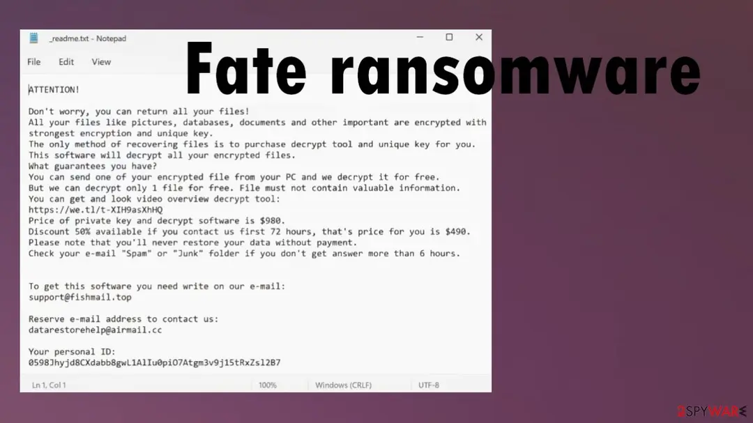 Fate file virus: fate ransomware
