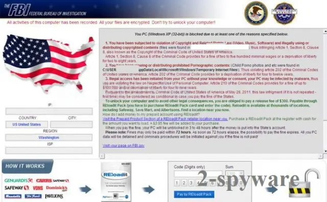 FBI System Failure virus: 1 1