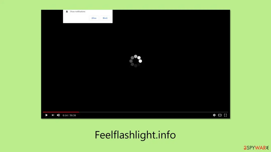 Feelflashlight.info: feelflashlight info push notification virus