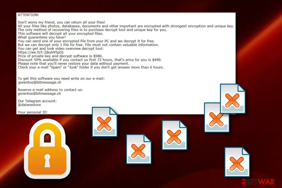 Screenshot of Fordan: ransomware virus