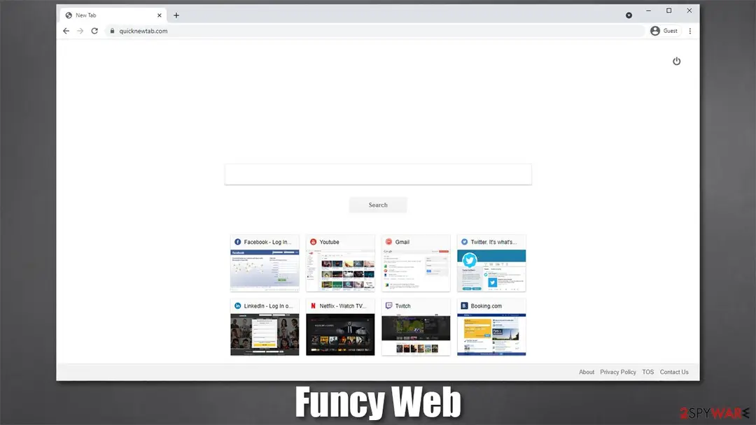 Funcy Web: browser hijacker