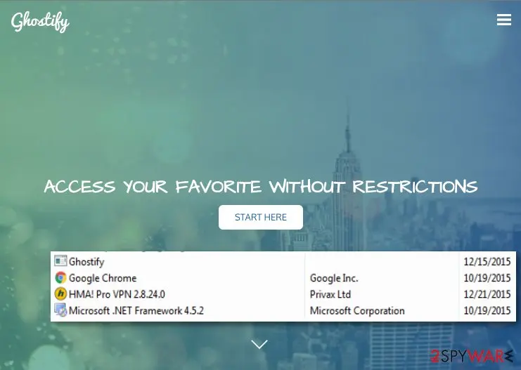 Ghostify ads: ghostify adware download website
