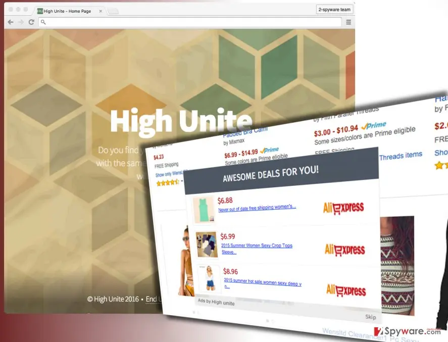 High Unite ads: screenshot