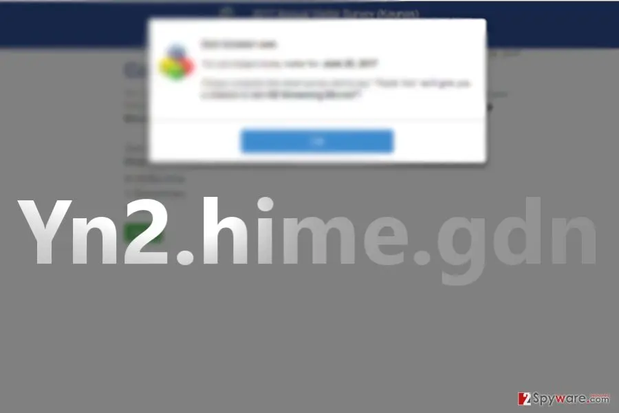 Screenshot of Yn2.hime.gdn virus: hime