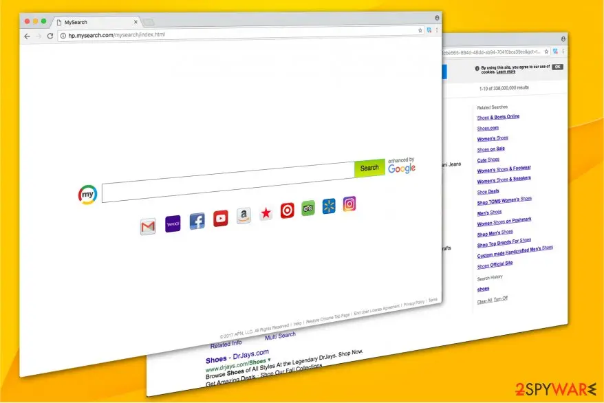 Hp.mysearch.com: hp mysearch com can collect information related to your browsing